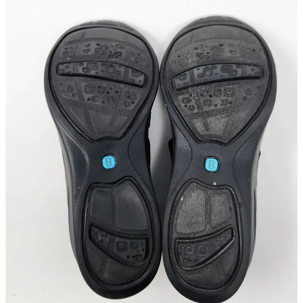 BZees Frill Slip On Sandal Sneaker Women 11 M Black Peep Toe